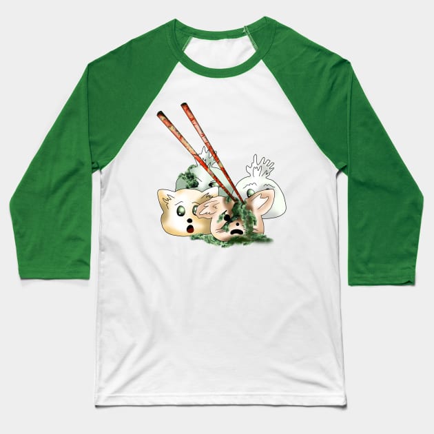 supper time spinach dumplings Baseball T-Shirt by cuisinecat